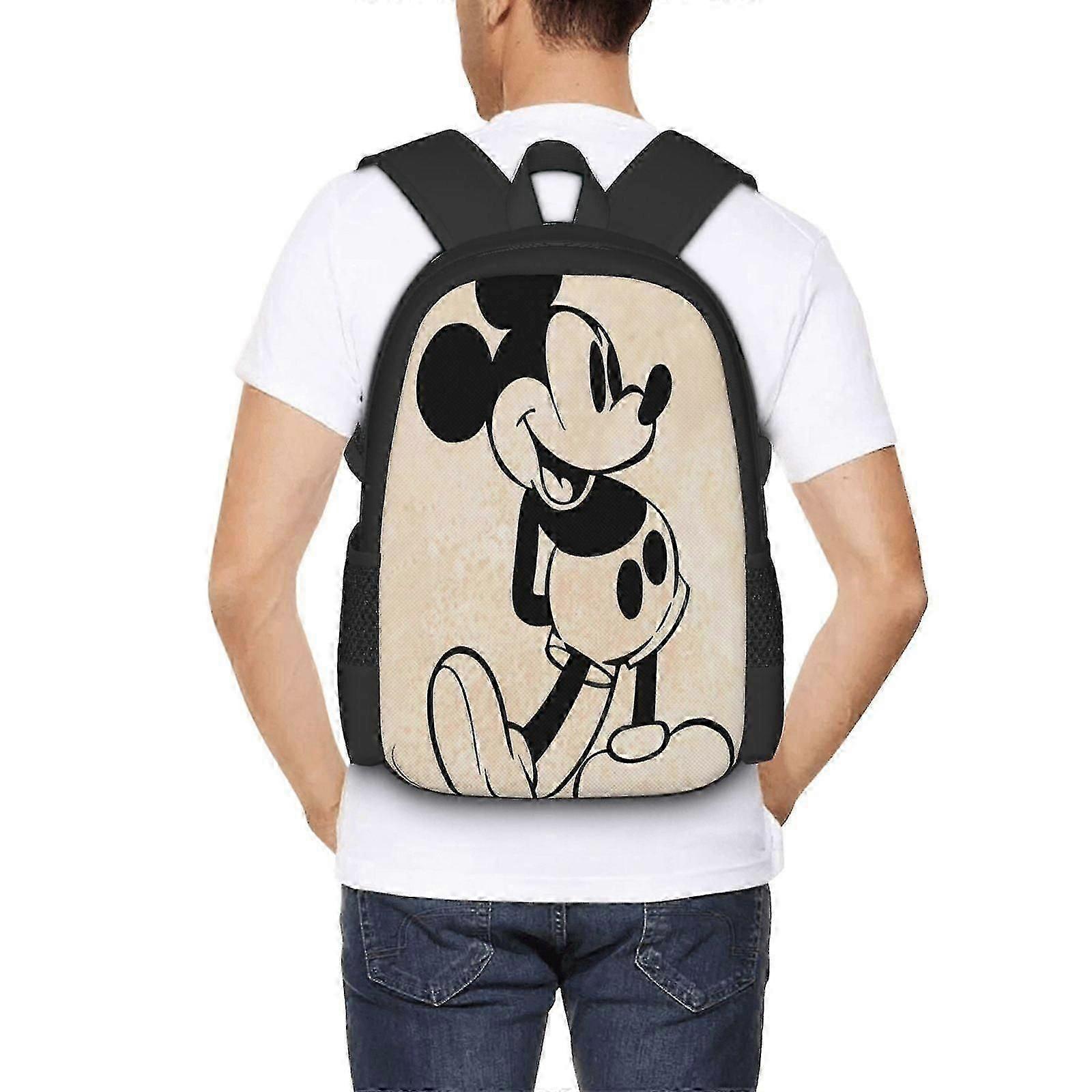 v1892 Mickey Mouse Backpack Large Capacity Laptop Bag Lightweight Adjustable Straps Casual Large Capacity jjj1892