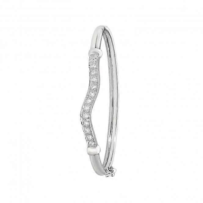Acotis Silver Babies Oval Zirconia Bangle G4210CZ