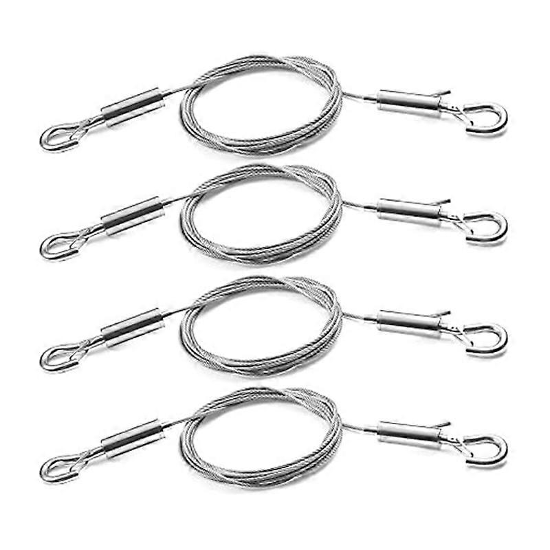 4stk 2m x1,5mm justerbar billedophæng - rustfrit stål stålwire