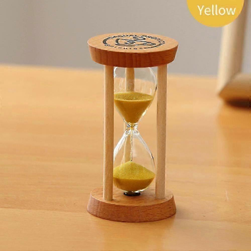 3 Minutes Hourglass Sand Timer - Round Glass Wood Sand Clock