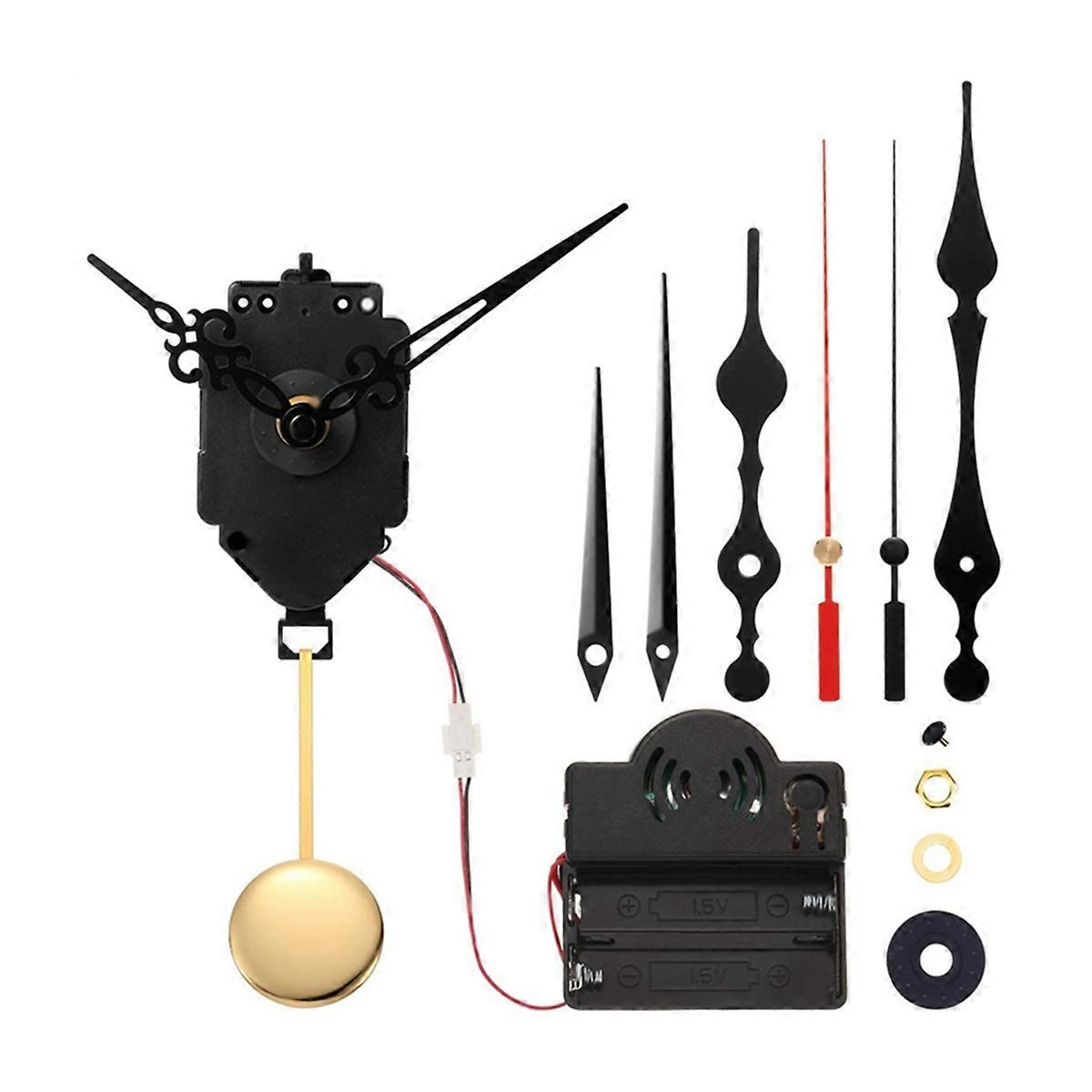 Quartz Pendulum Trigger Clock Swing Movement Chime Melody Mechanism Clock Kit with 3 Pair of Hand DI