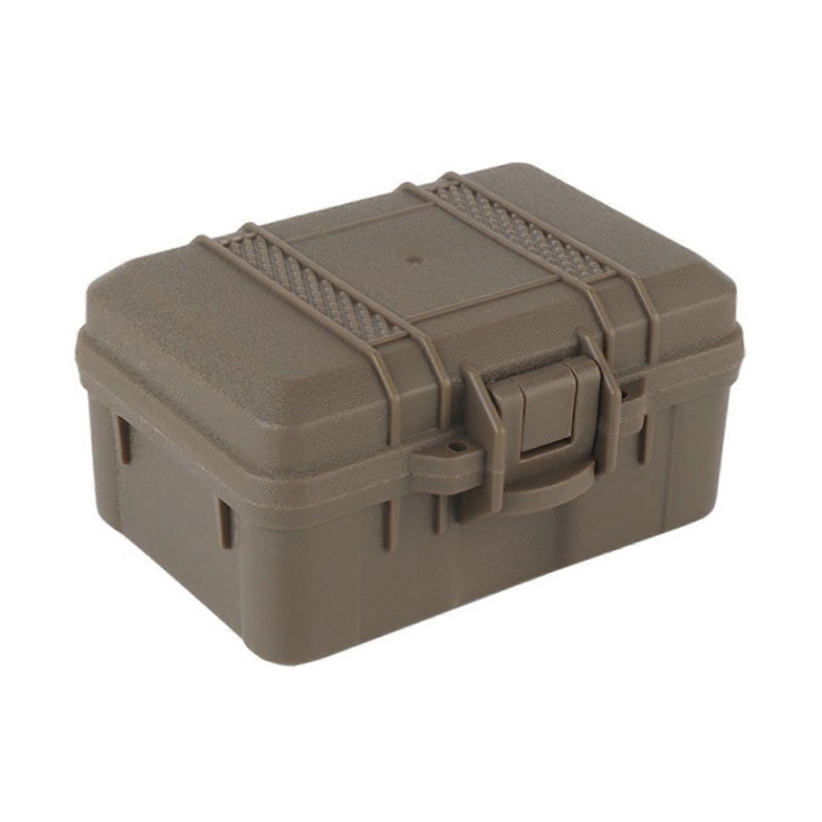 Waterproof Dry Box Plastic Protective Hard Case Outdoor Shockproof Survival Carrying Case Container with Foams Insert mud color