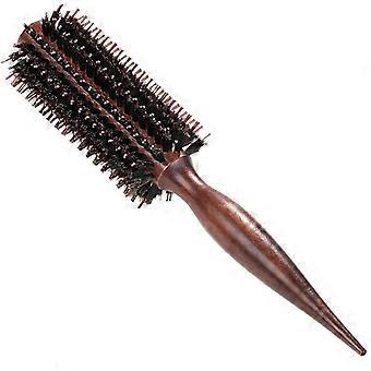 Pettine per capelli con setole di cinghiale naturale Rotolo rotondo per riccio fai da te Styling Tool