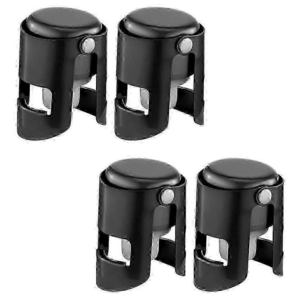 4 Pack Champagne Stopper Bottle Cap Stopper for Champagne Vacuum Sealed Wine Bottle Stopper
