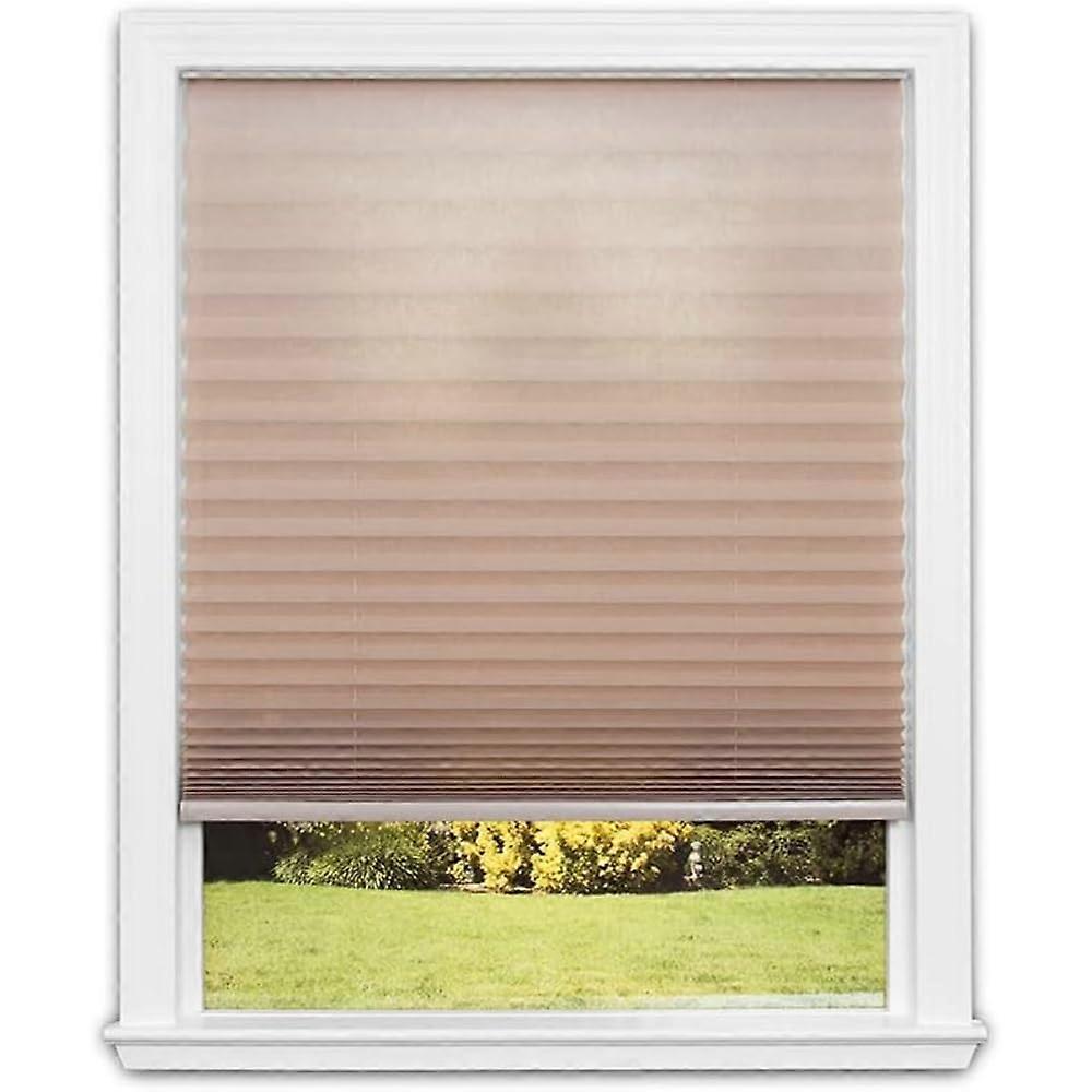 Cordless Pleated Light Filtering Fabric Shade for Home Trim-at-Home 48" W x 64" L