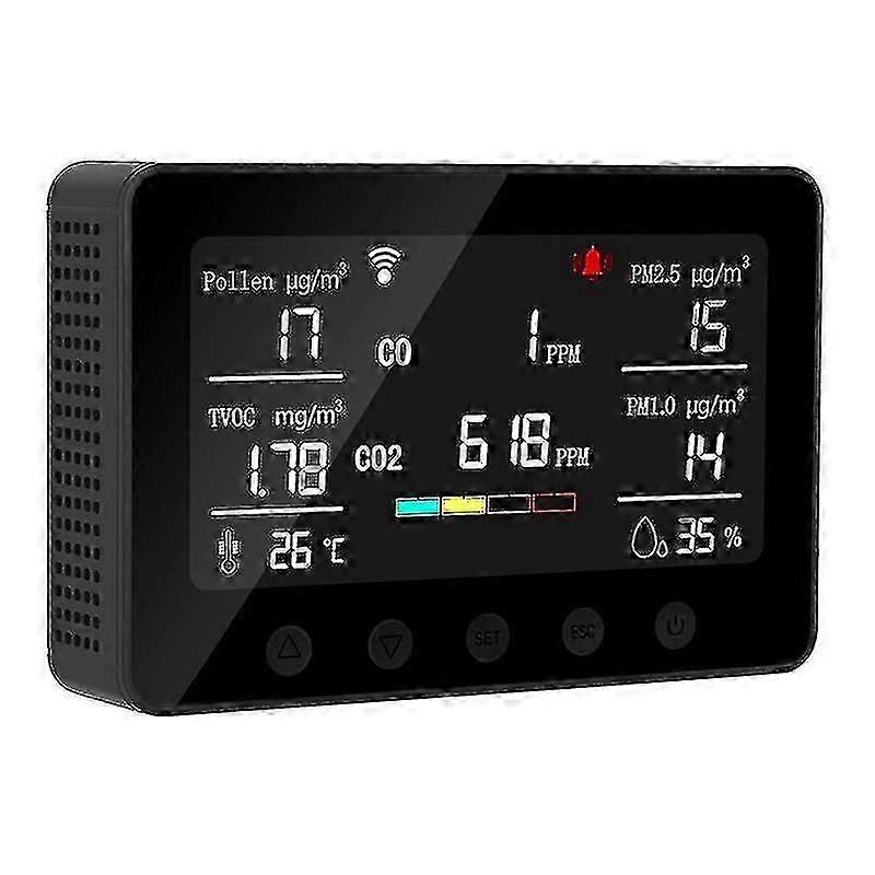 Multifunctional Air Detectors, Pollen/co/co2/tvoc/pm2.5/pm1.0/humidity/temperature Carbon Monoxide