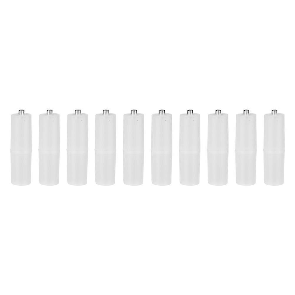 10PCS AAA to AA Size Cell Battery Converter Adapter Batteries Holder Case Switcher Transparent