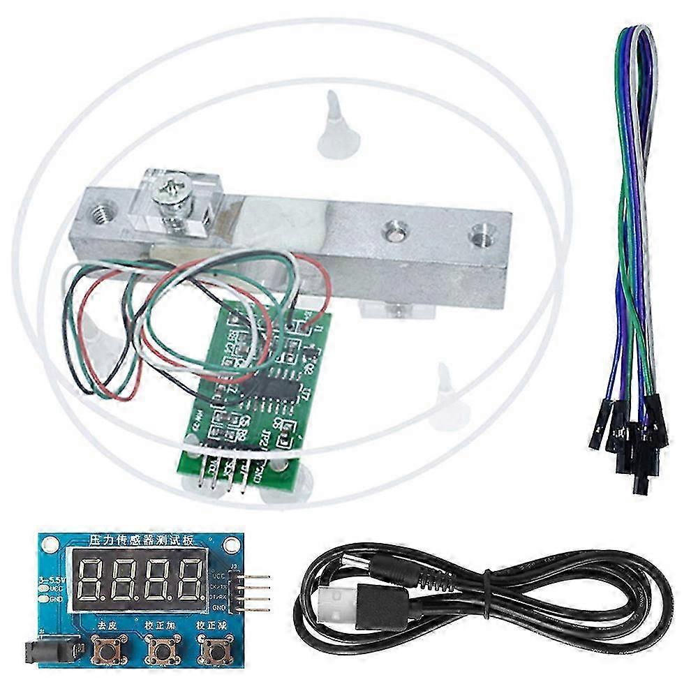 HX711 Gewichtssensor-Modul-Kit Digitale Wägezelle Gewichtssensor A/D-Modul 5KG Waage für Waagenanzeigemodul