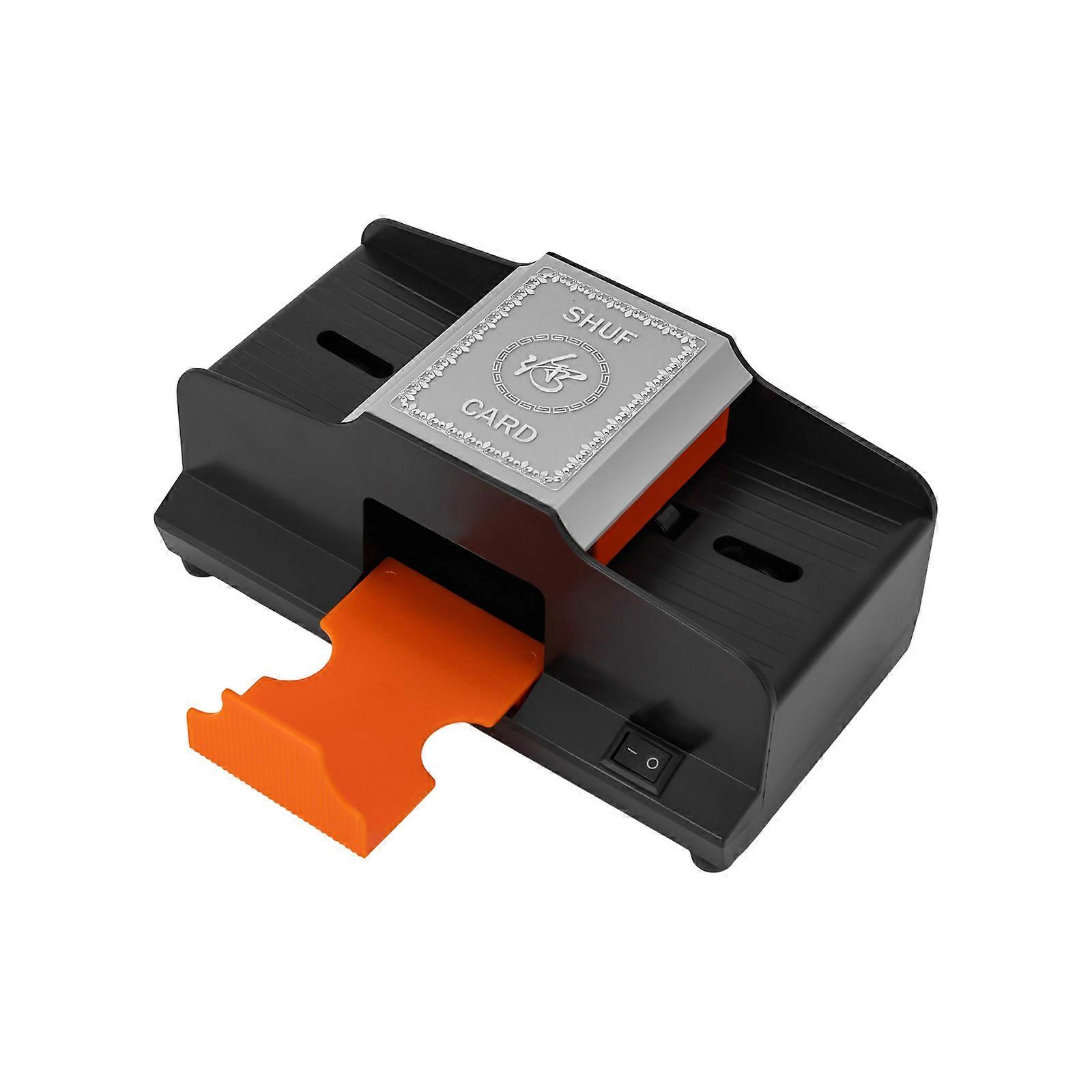 Automatic Card Shuffler for Two Decks, Plastic Design, Quick Shuffling, Free Standing, EU Plug, Ideal for Solitaire Games