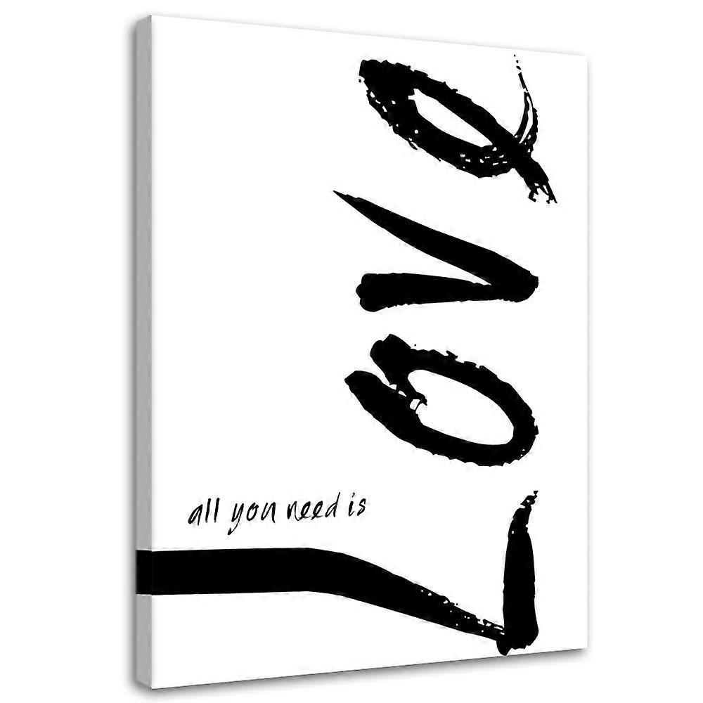 Impression sur toile, Amour blanc - 70x100