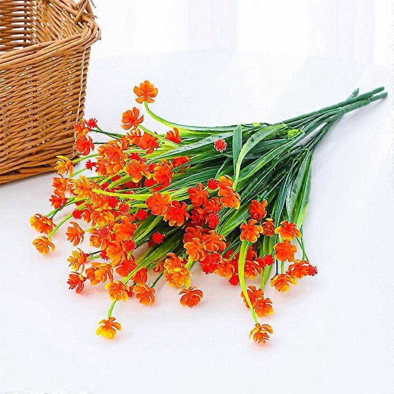 6pcs Artificial Plastic Flowers, Garden Decoration