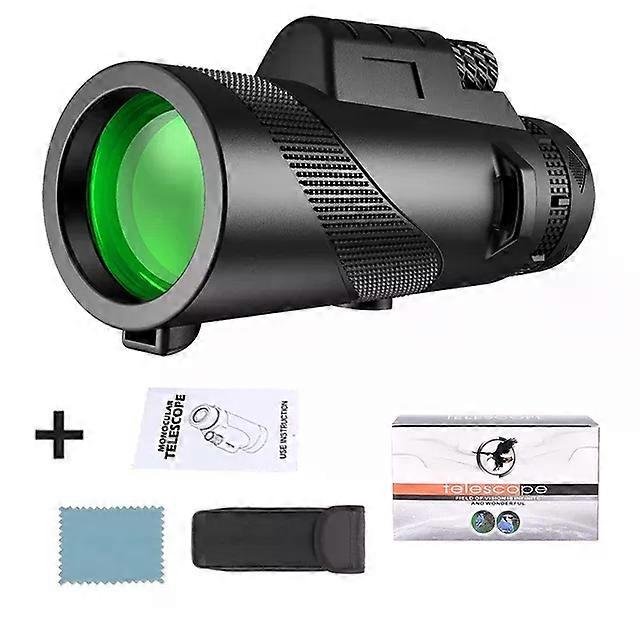 80x100 Monocular Telescope High Powered Zoom Monocular With Phone Adapter For Hunting Bird Watching Camping Hiking