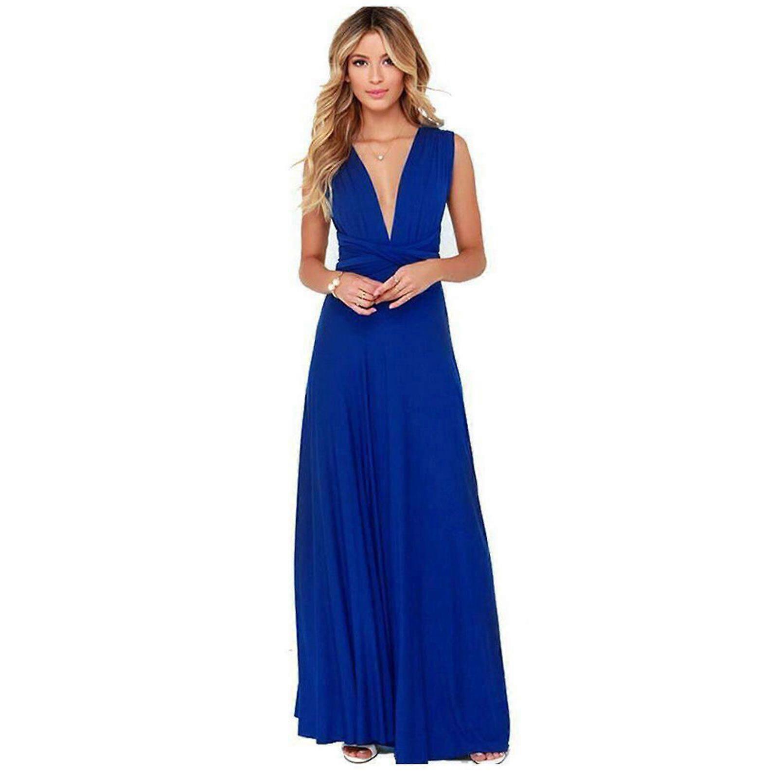 2023 Meilleure vente Femmes Soirée Multi Way Wrap Demoiselle d’honneur Formelle Long Maxi Robe Convertible Party Réduction 40%