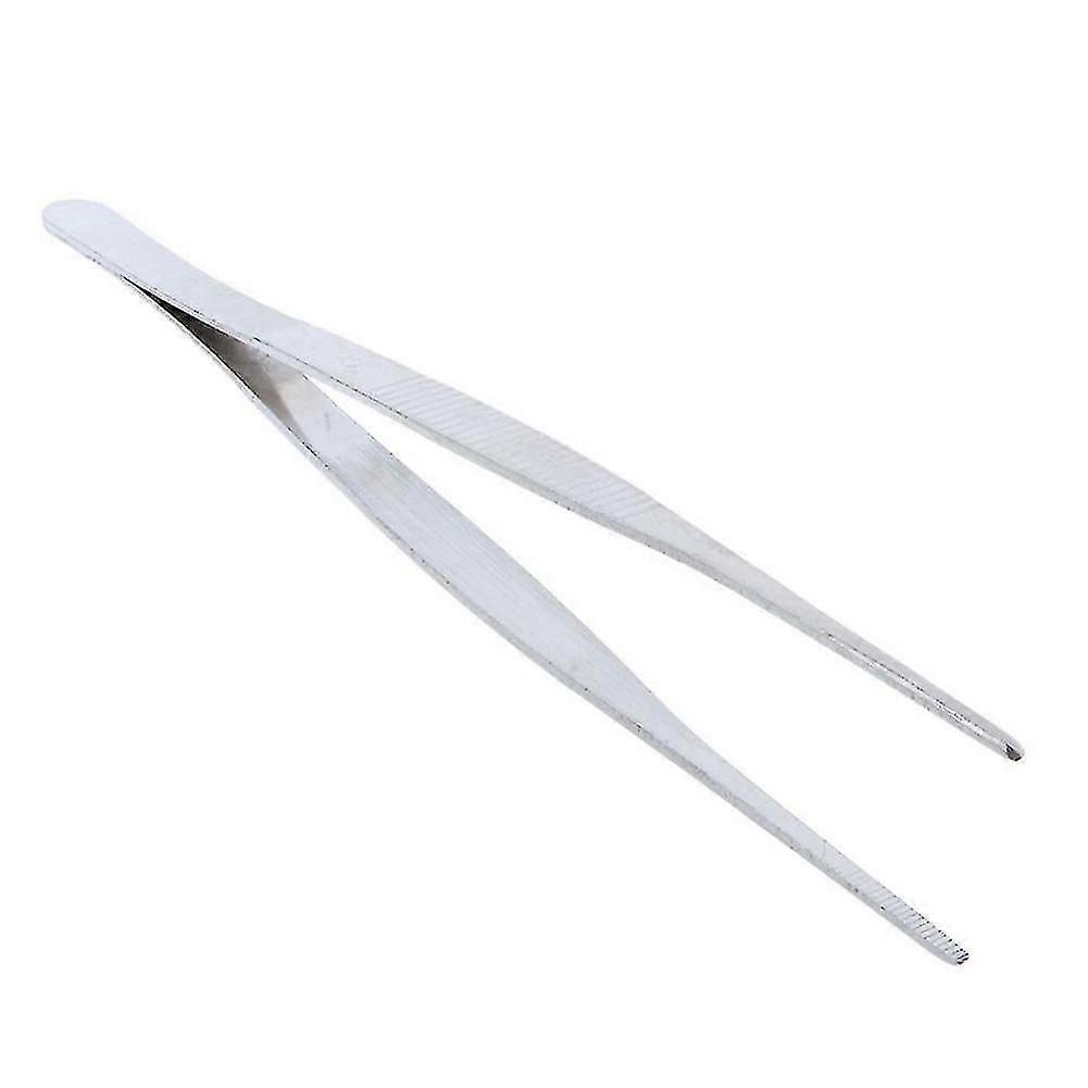 18cm Stainless Steel Round Head Tweezers Crafting Repairing Experiment Tool Jikaix