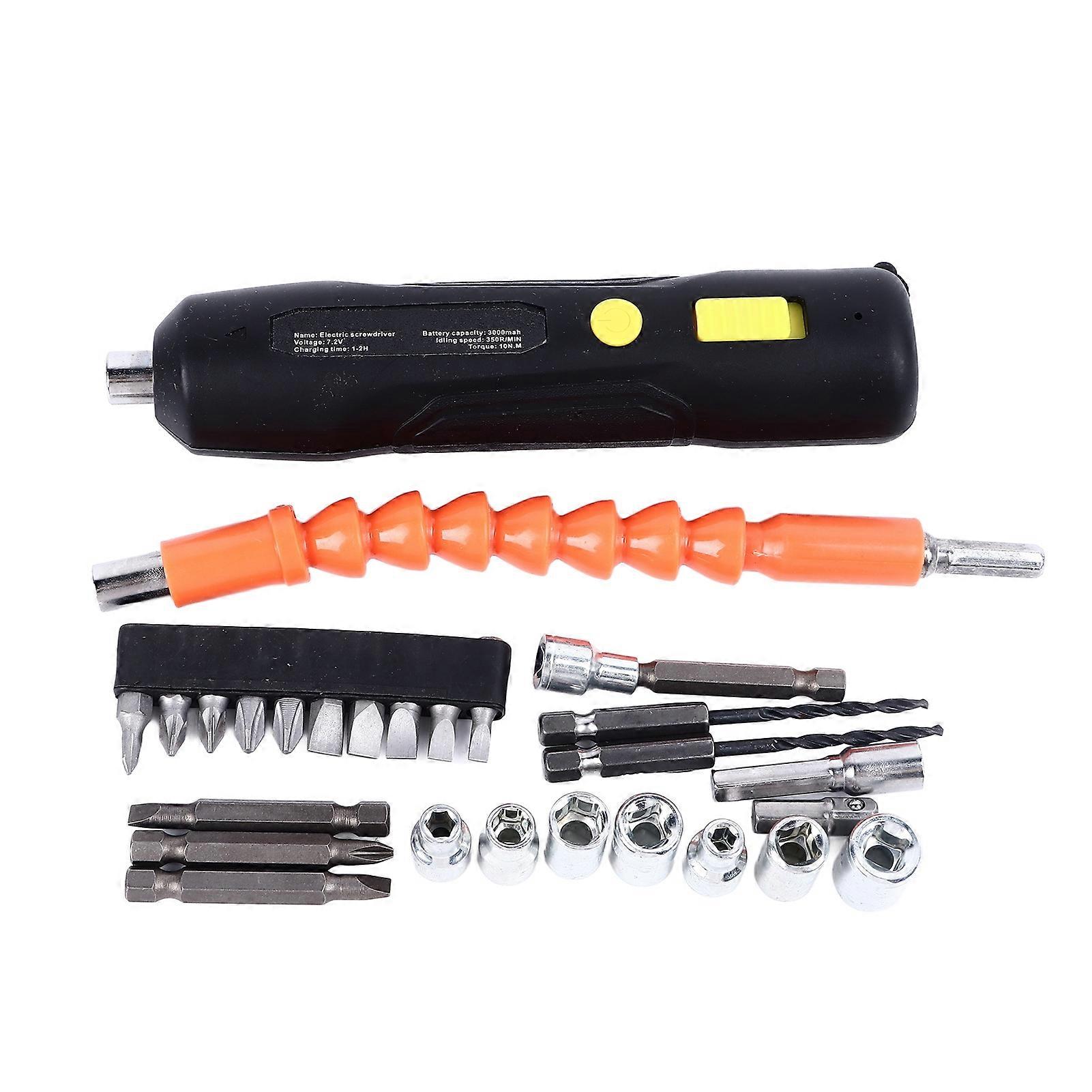 Cordless Screwdriver Rechargeable Electric Screwdriver Tool with Various Bits for Repair