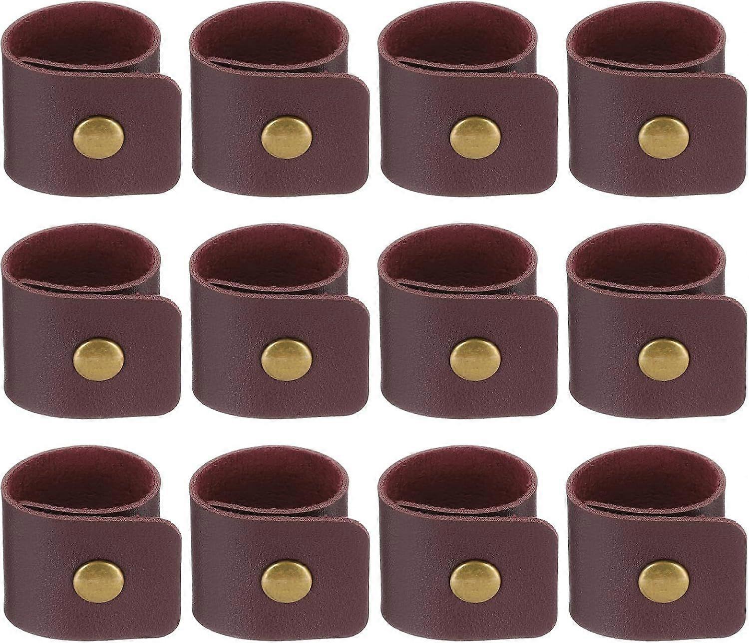 High quality brand new  , 12 Pcs Leather  Rustic Holder for Table Decor