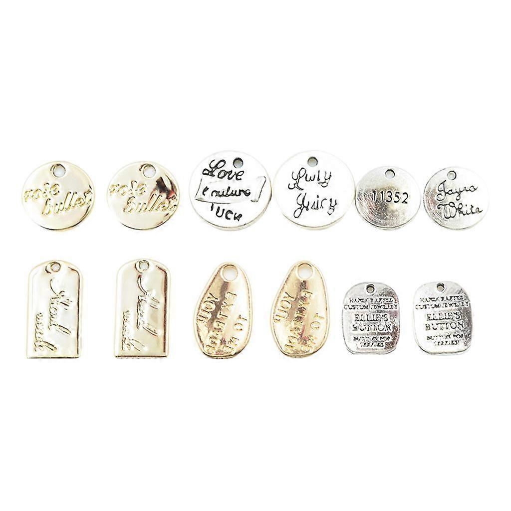 12 مجموعة مزيج حجم سبائك المعادن سحر قلادة قلادة المجوهرات صنع سوار