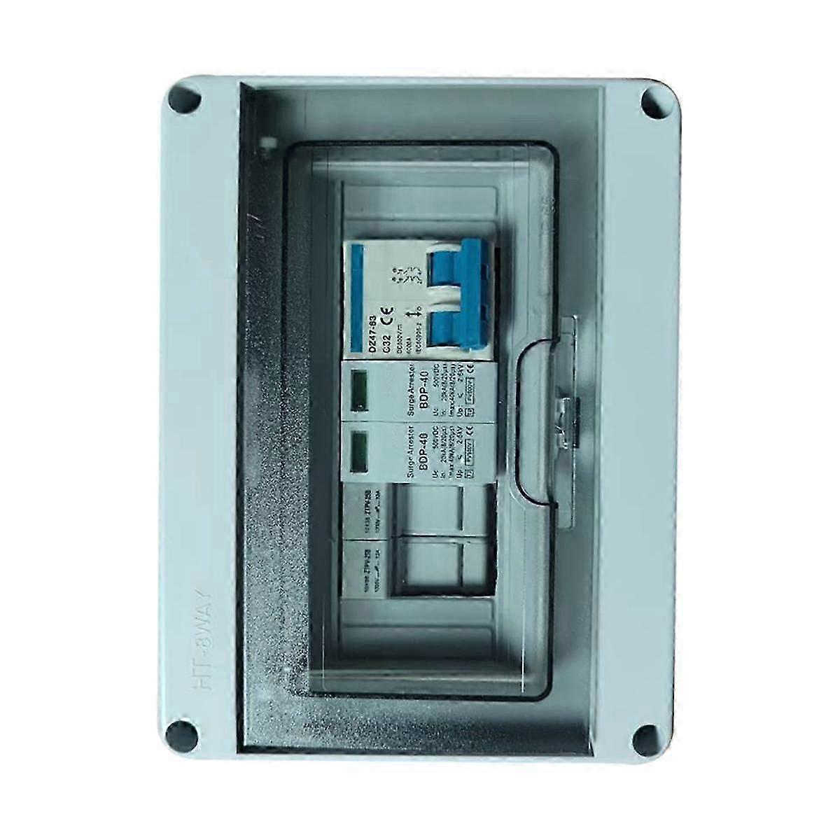 Solar Photovoltaic PV Combiner Box with Protection 1 Input 1 Out DC 500V Fuse MCB SPD Waterproof Bo