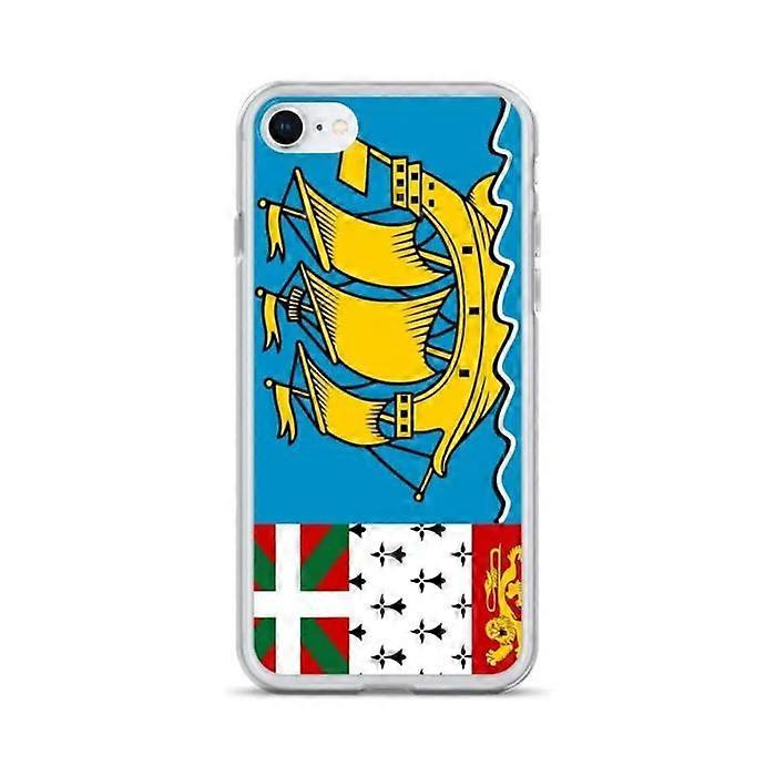 Phone case - PIXELFORMA - Saint Pierre and Miquelon Flag - Compatible with iPhone 7 - Flexible - Shockproof