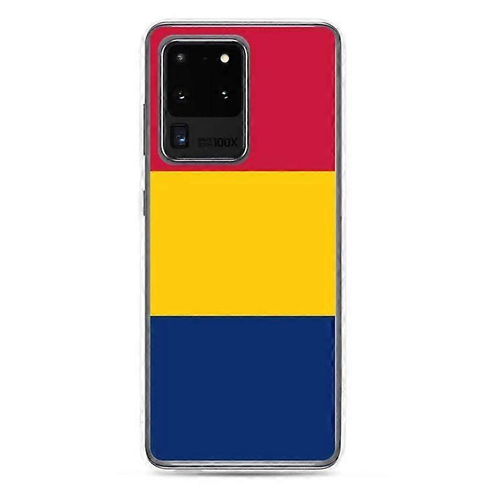 Phone Case - PIXELFORMA - Samsung Galaxy S24 - Chad Flag - Transparent Plastic - TPU