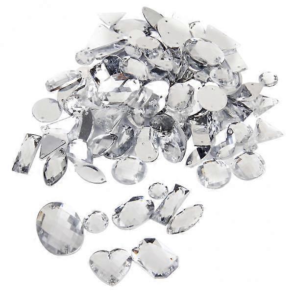 3-4pack Crystal Sewing Button Decoration DIY Crafts Mixed Styles 100pcs Silver