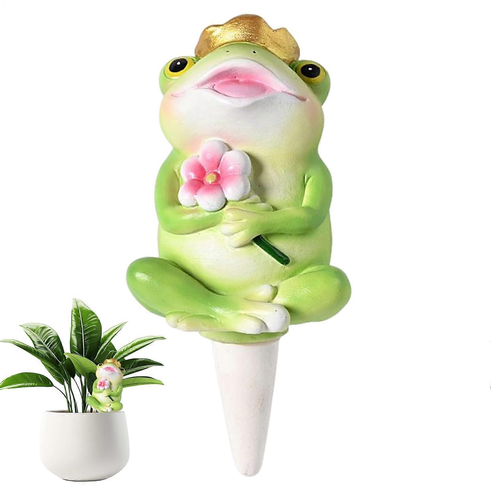 Indoor Plant Watering Spikes with Decorative Frog Design | Reusable Automatic Irrigation Device for Indoor Plants, Garden, Balcony