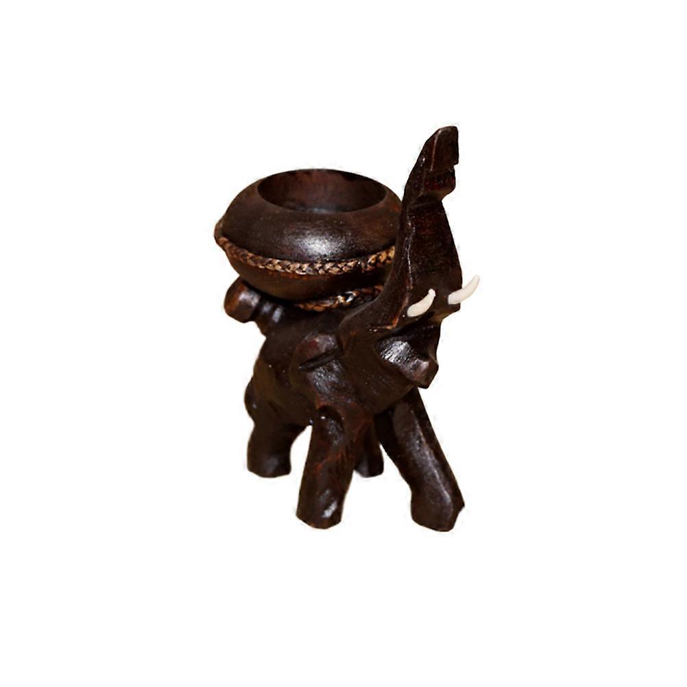 Wooden Elephant Candlestick,Functional and Stylish Home Decor Piece