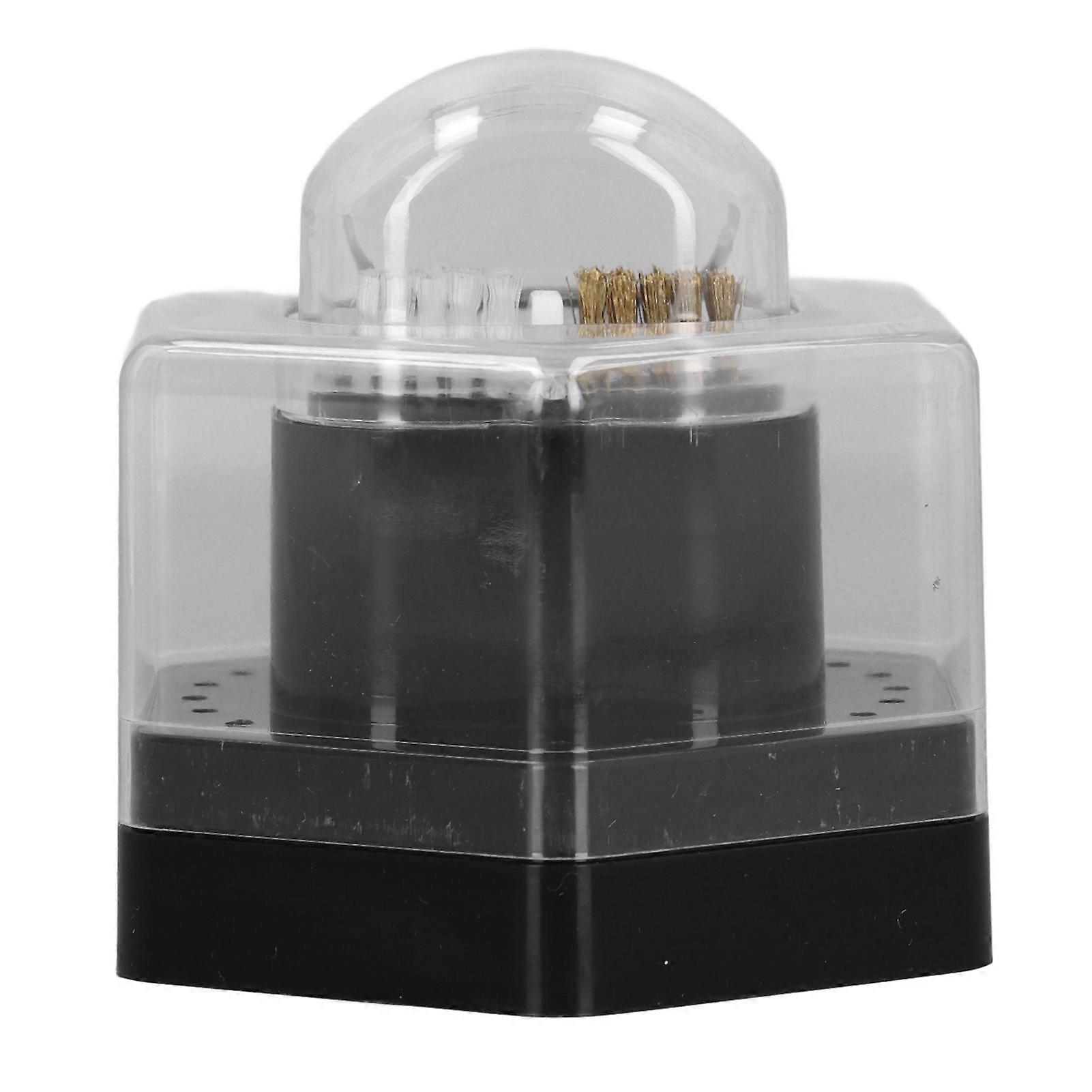 24 Holes 2 in 1 Drill Bits Stand Display Storage Box Nail Drill Bits Cleaning Brush Case Multifunctional Nail Drill Bits Case for Manicure Black 