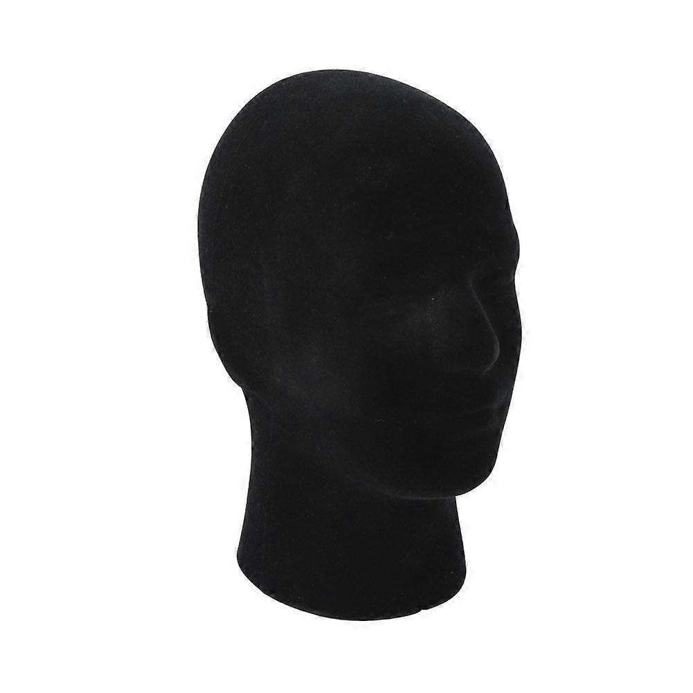 Black(A)$Flocking foam mannequin headBlack foam mannequin headHead moldFoam mannequin head