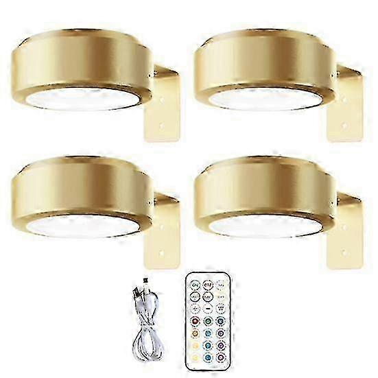 2025 Wall-mounted Wireless Picture Light with Remote Control Dimmable Battery Operated Adjustable 13-Colo
