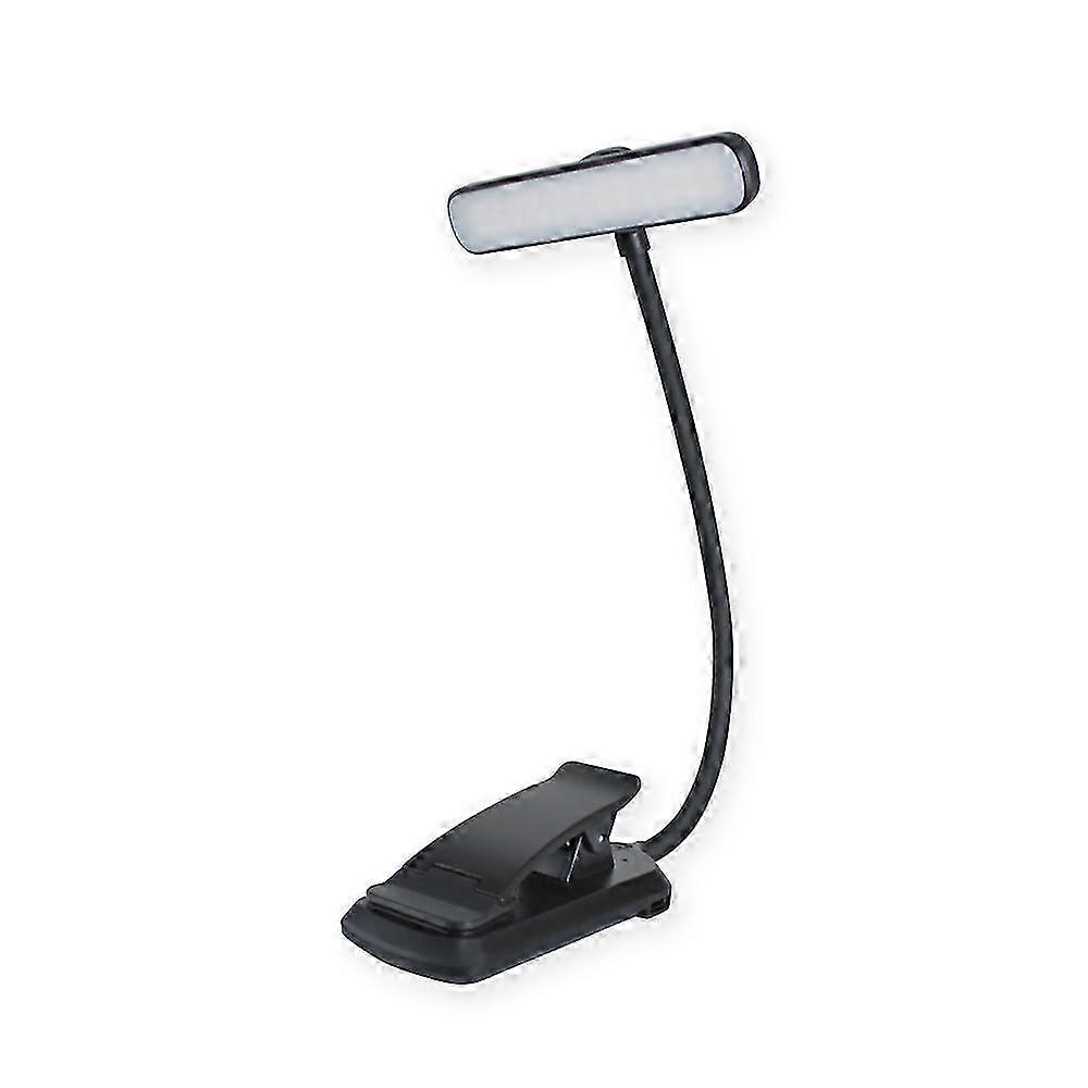 Adjustable LED Rechargeable Clip Book Light with 24 Lumens, Flexible Goose Neck, Various Color and Brightness Settings for Convenient Readin