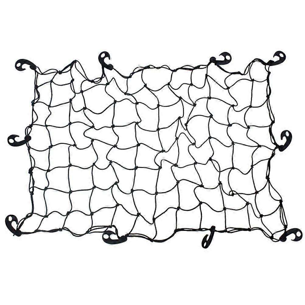 Cargo Net Luggage Rack Universal Net Cover Car Roof Elastic Mesh Fixed Net Outer Car Parts for Car Auto Automobile (Black)