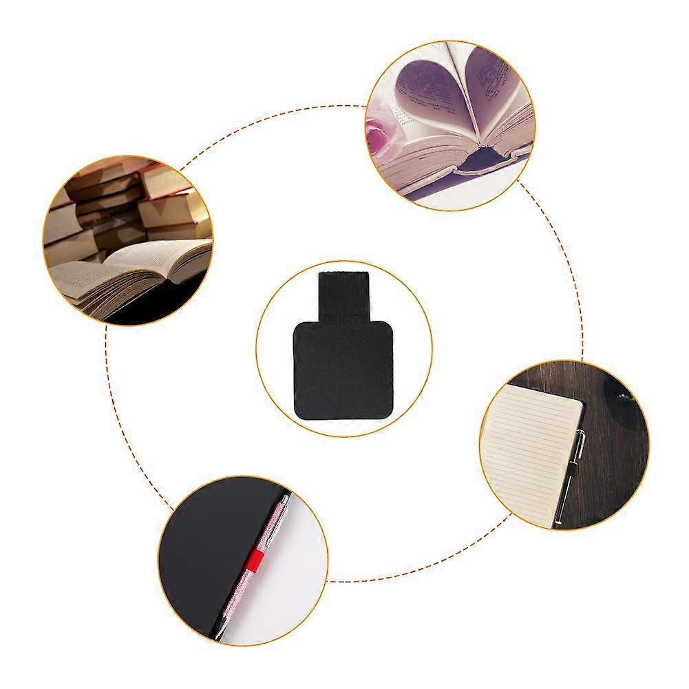 Pen Loop Self Adhesive Elastic Pencil Holder Loop for Notebook 5 Pieces(Black)