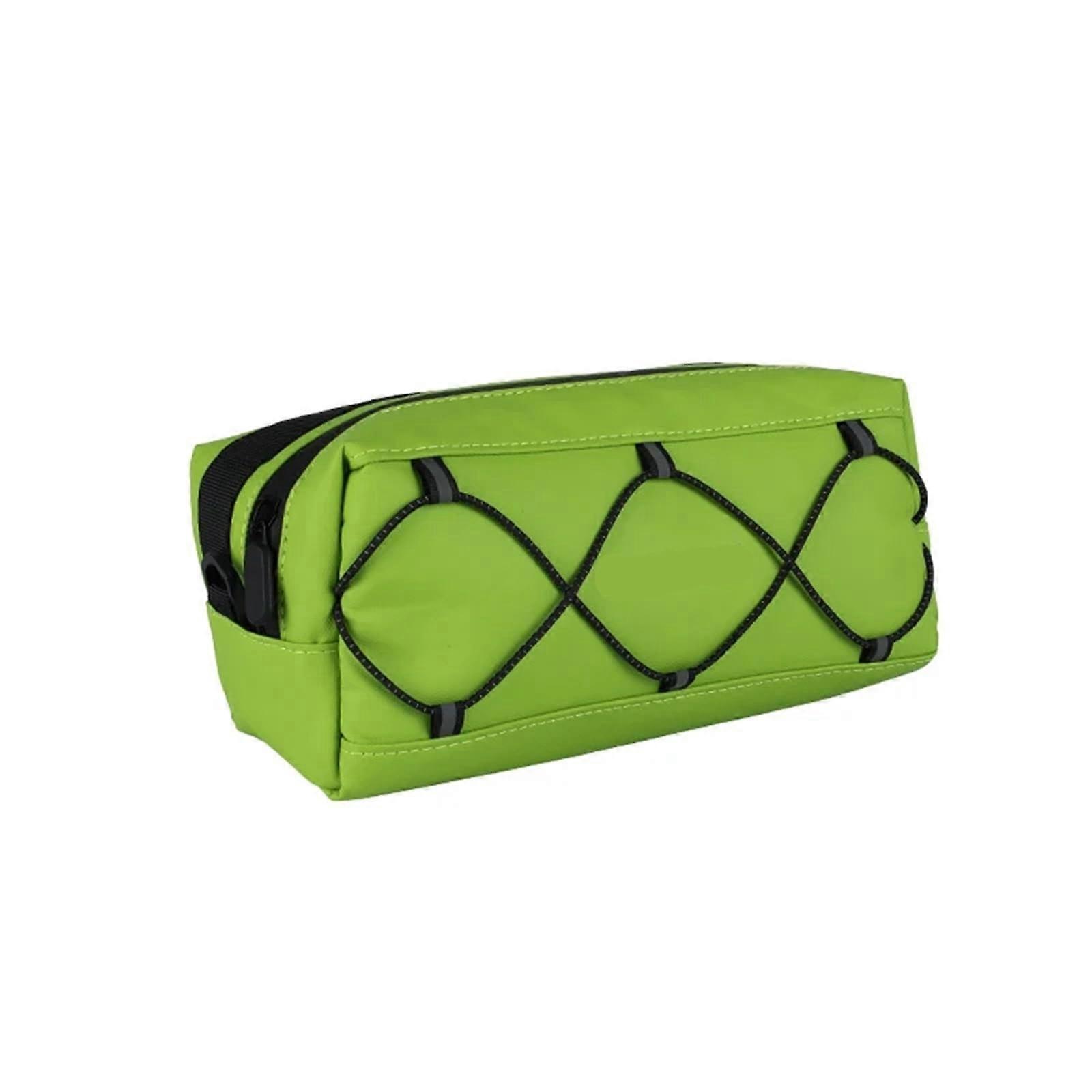 bicycle bag, bicycle frame bag, waterproof, for the front handlebars, multicolored, 24 x 9 x 12 cm(Green)