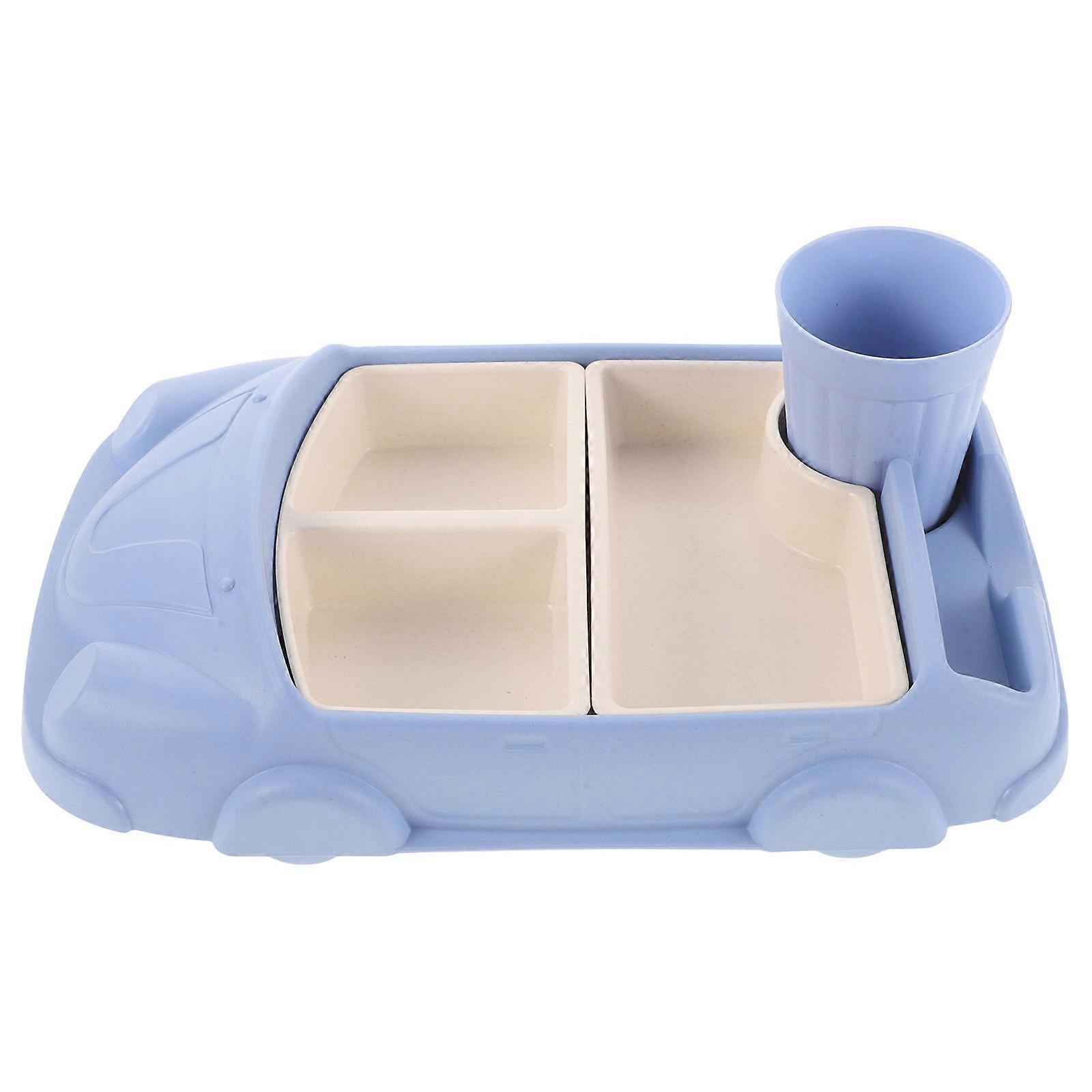 Toddler Dinner Set with Car Design, Secure and Dishwasher Friendly