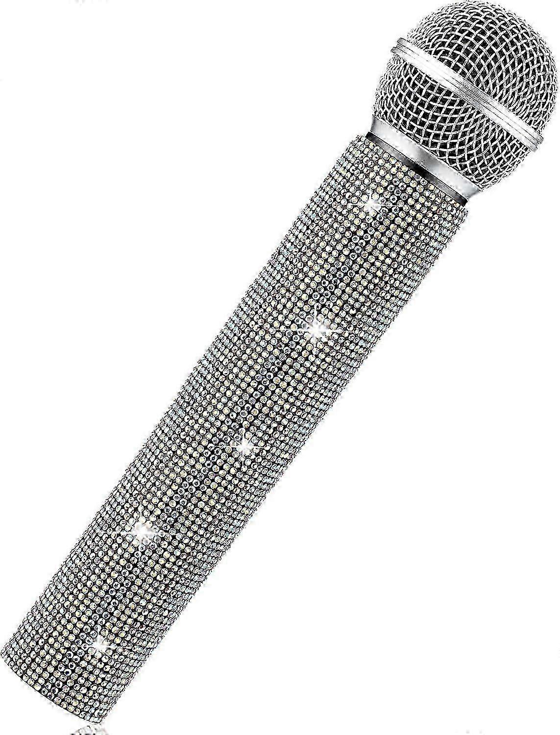 Mikrofon Requisite Kunststoff Play Mikrofon So tun als ob Glitzer Geblendete Mikrofone für Disco Stage Living Broadcast (AB Color) 2025