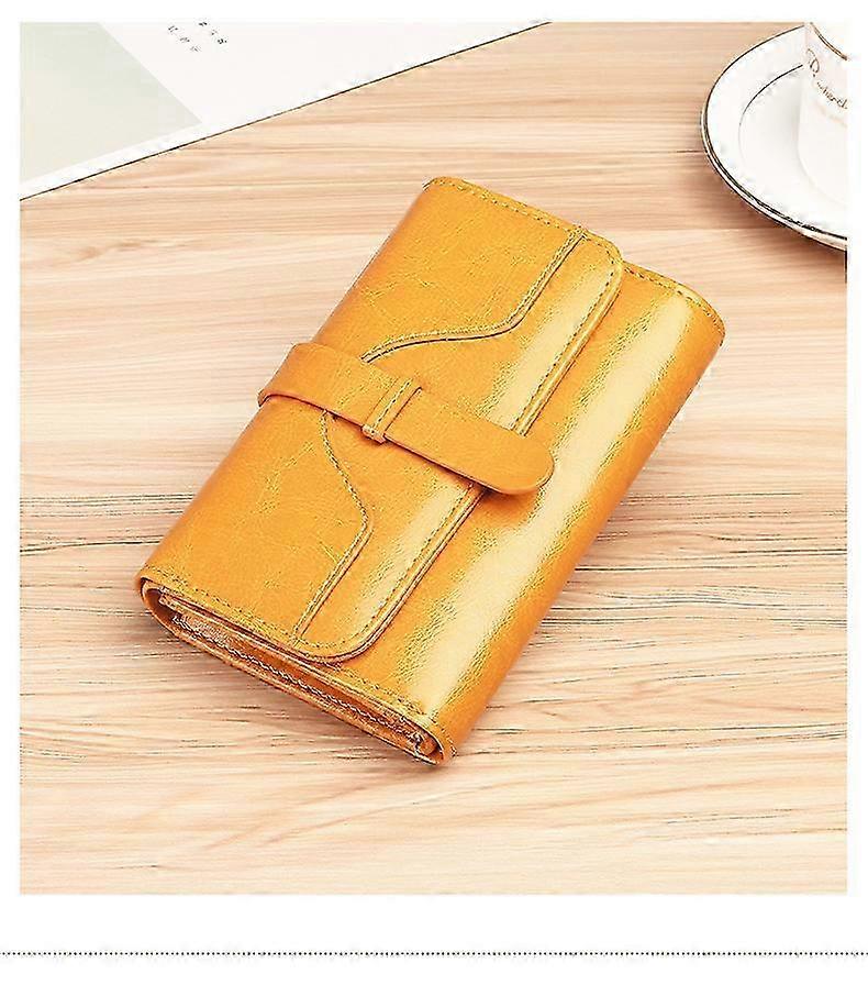 جلد طبيعي المرأة محفظة فاخرة RFID حجب بطاقة حامل عالية الجودة