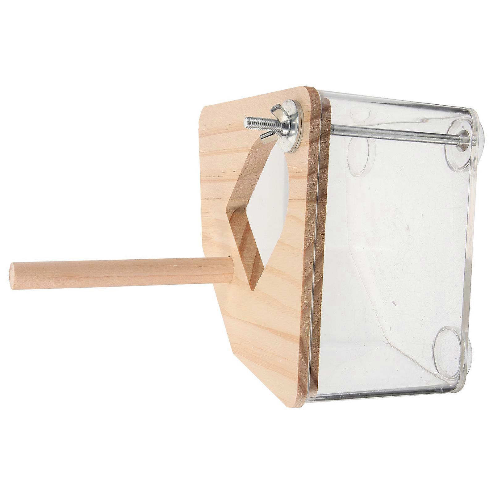 Parrot Nesting House Acrylic Bird Breeding Box Transparent Rectangular For Pet Owners Easy Installation 1Pcs