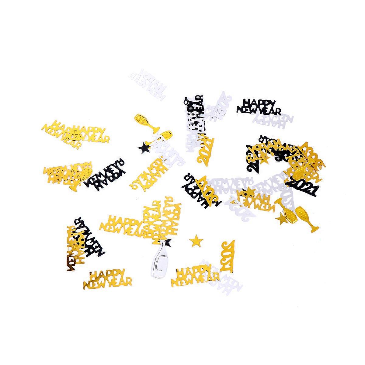 Ευτυχισμένο το Νέο Έτος Γιορτή Κομφετί Διακοσμητικά Είδη Χρυσό 2.5x1cm