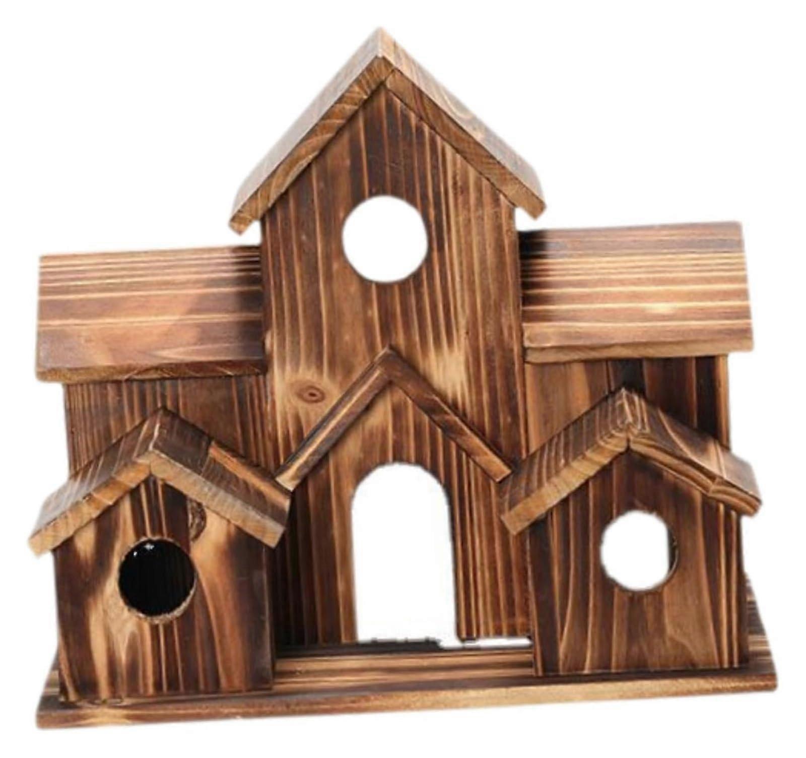 Hanging bird feeder for garden, outdoor braun