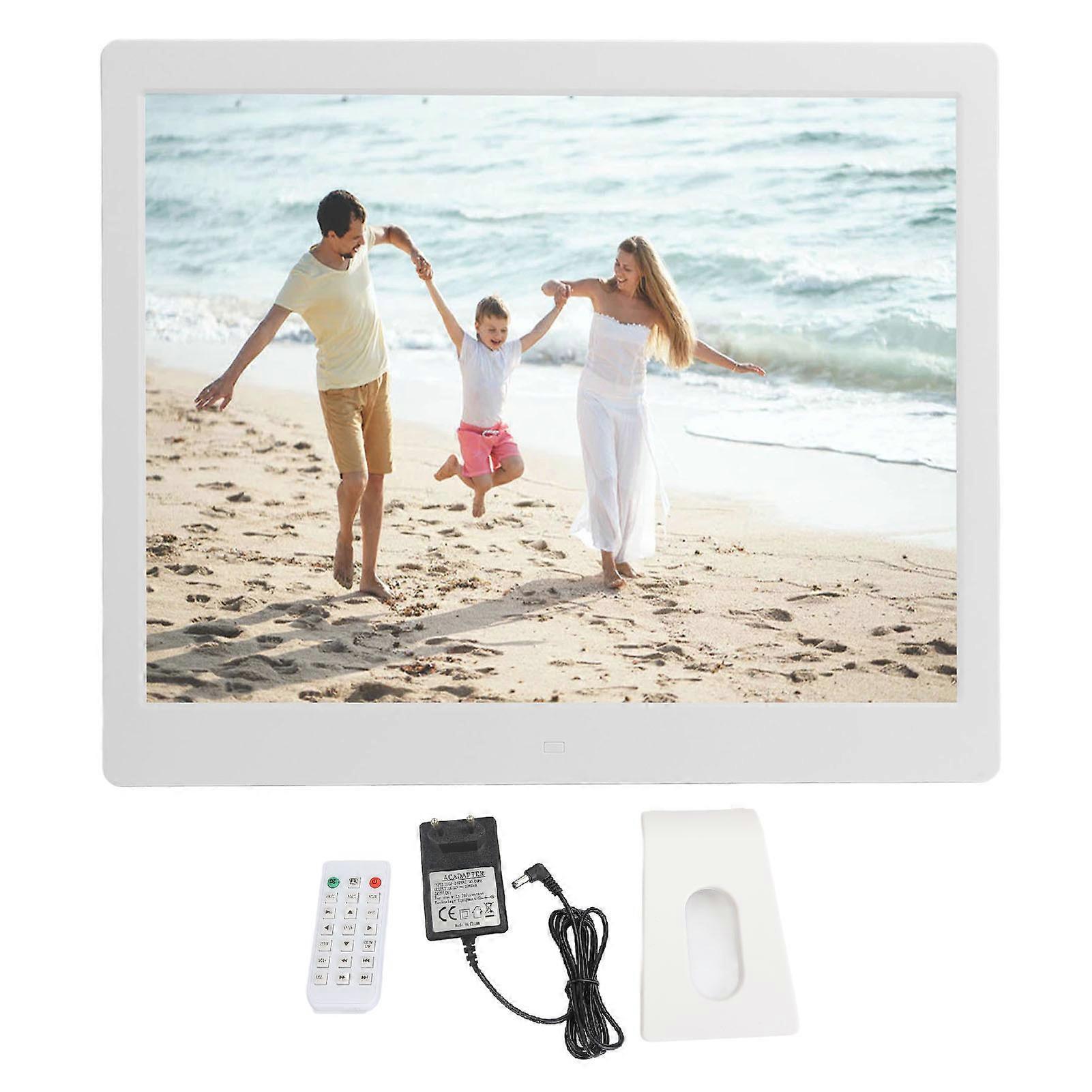 16" 1080P Digital Photo Frame with Remote, Music & Video, Calendar & Clock, EU Plug