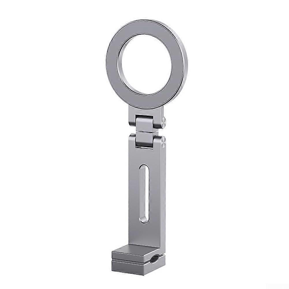 Magnetic Phone Holder, Compact Design for Hands-Free Travel and Navigation, Silver Color, Universal Compatibility