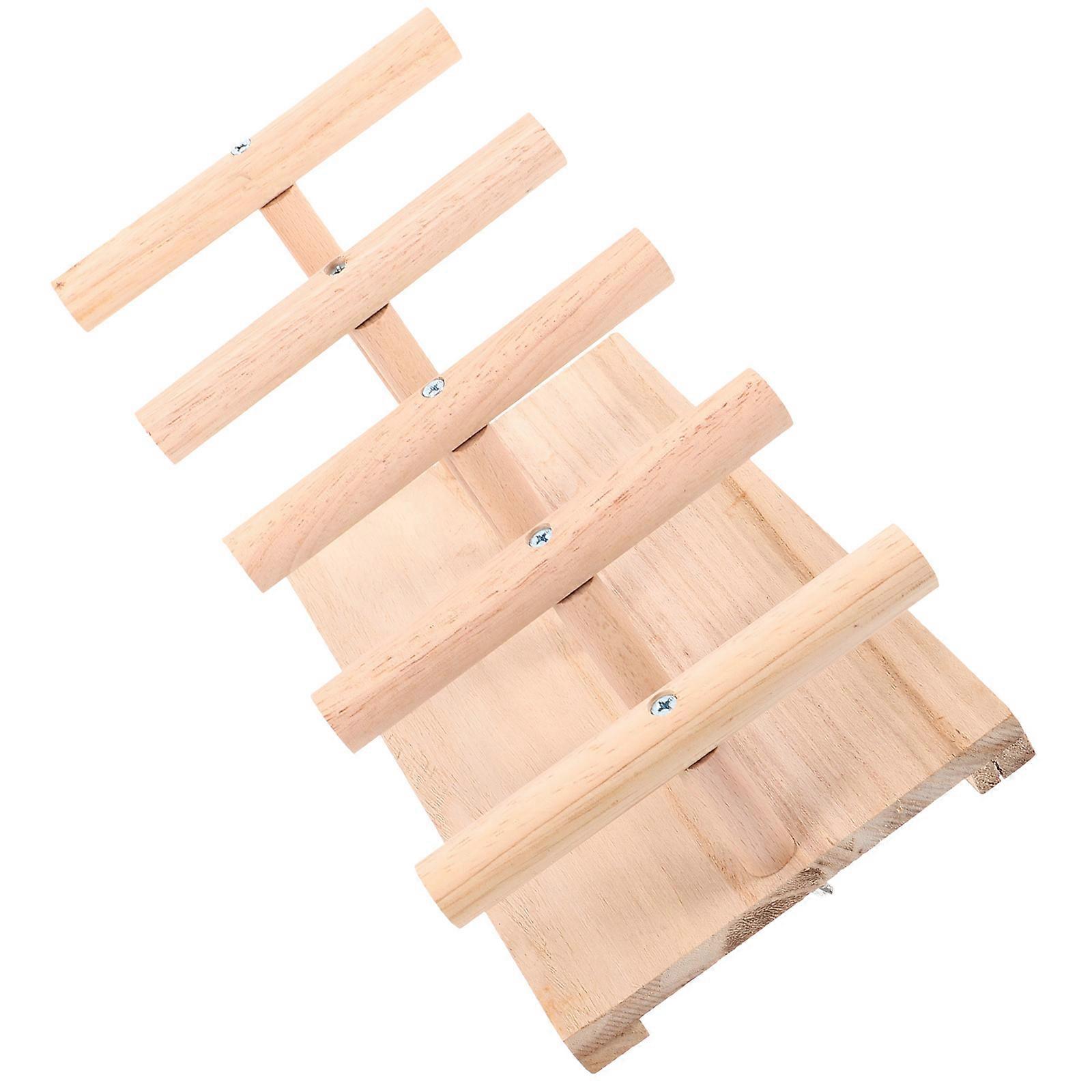 Indoor Parrot Stand Wood Parrot Stand Platform Birds Resting Toy 1Set