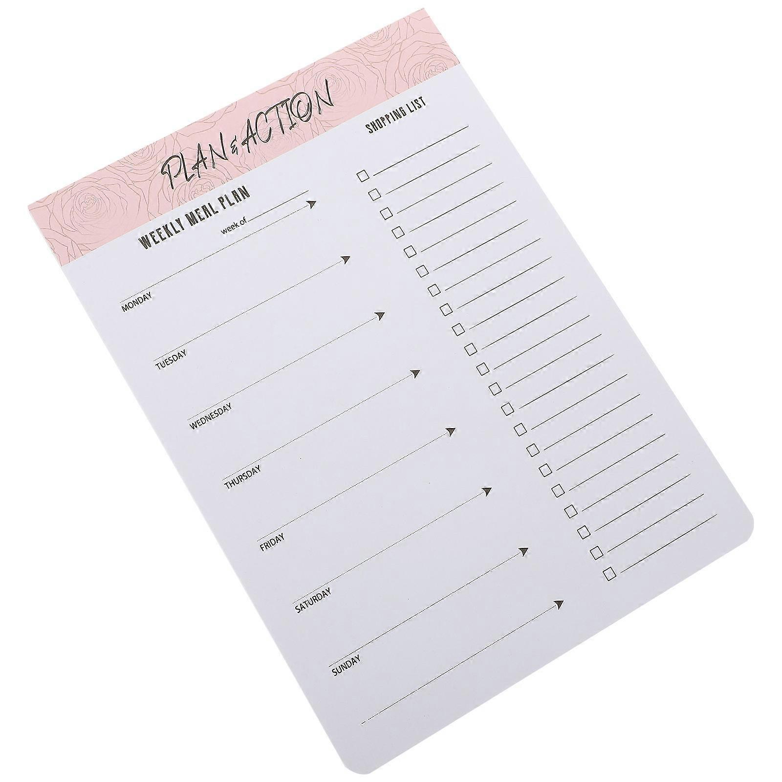 Multi Function Notepad Rectangular Simple Design Memo Pad For Recording Plans Home Use 1Pcs