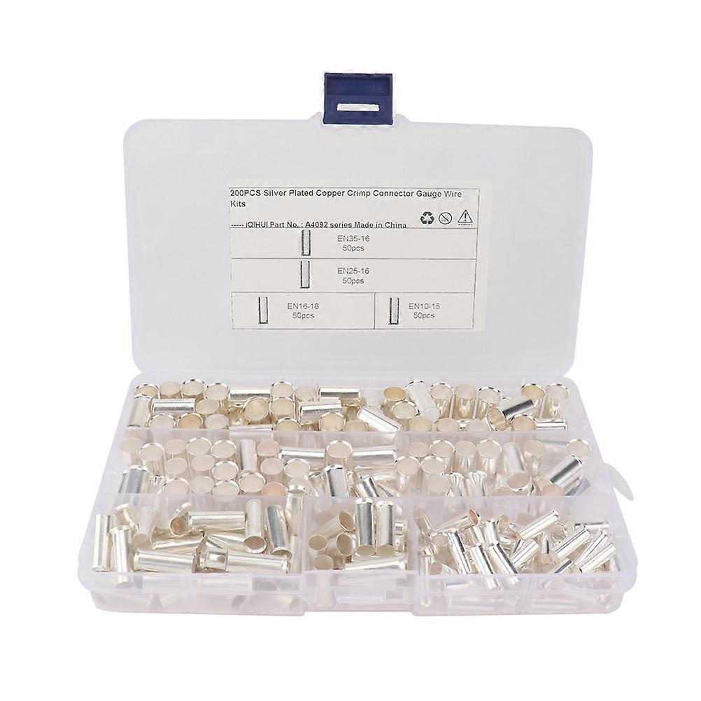 Wire Ferrules Copper Crimp Fitting For Preventing Wire Fraying Or Breaking In Households 200Pcs