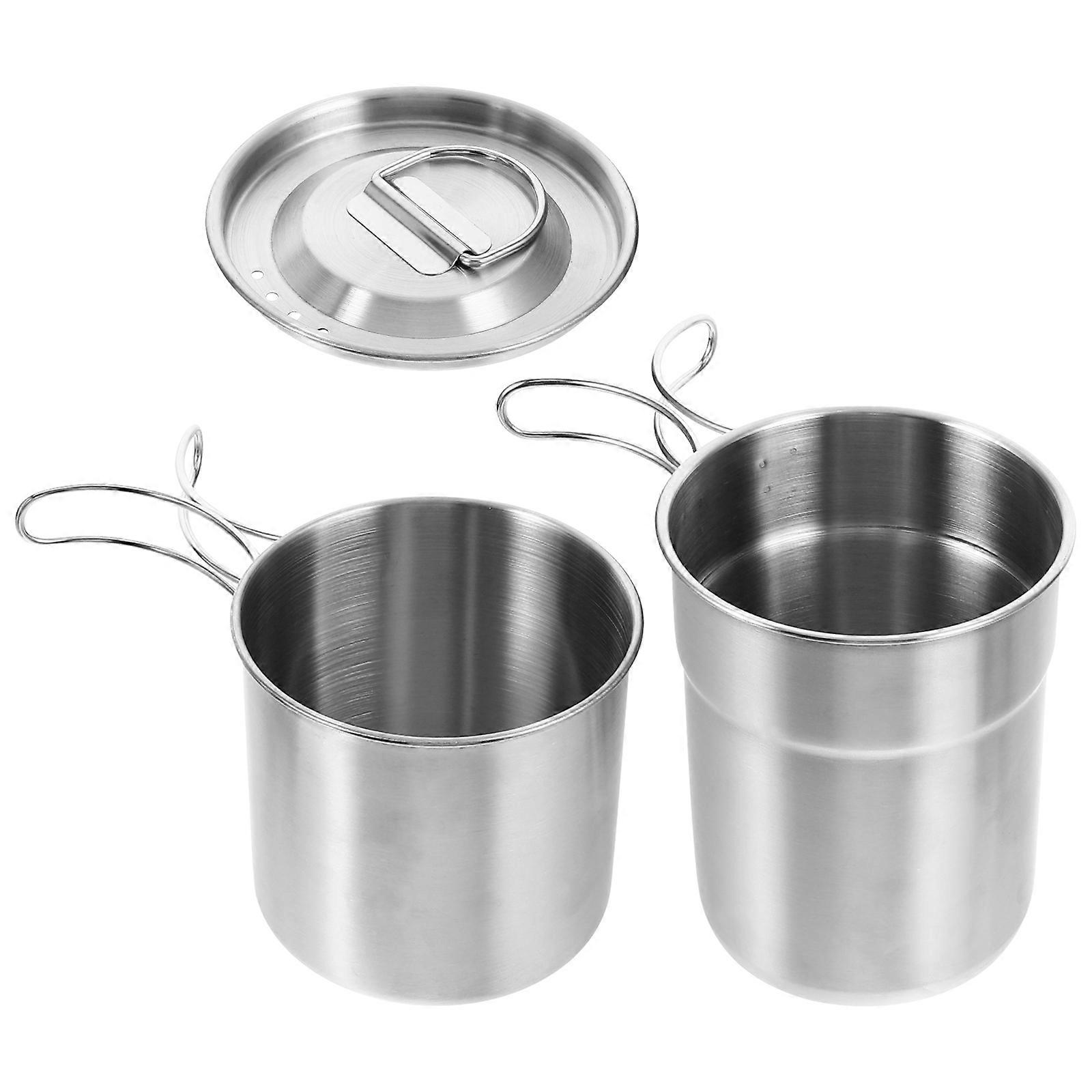 Portable Multi-Function Camping Cup with Lid for Outdoor Activities Family Use 1Set