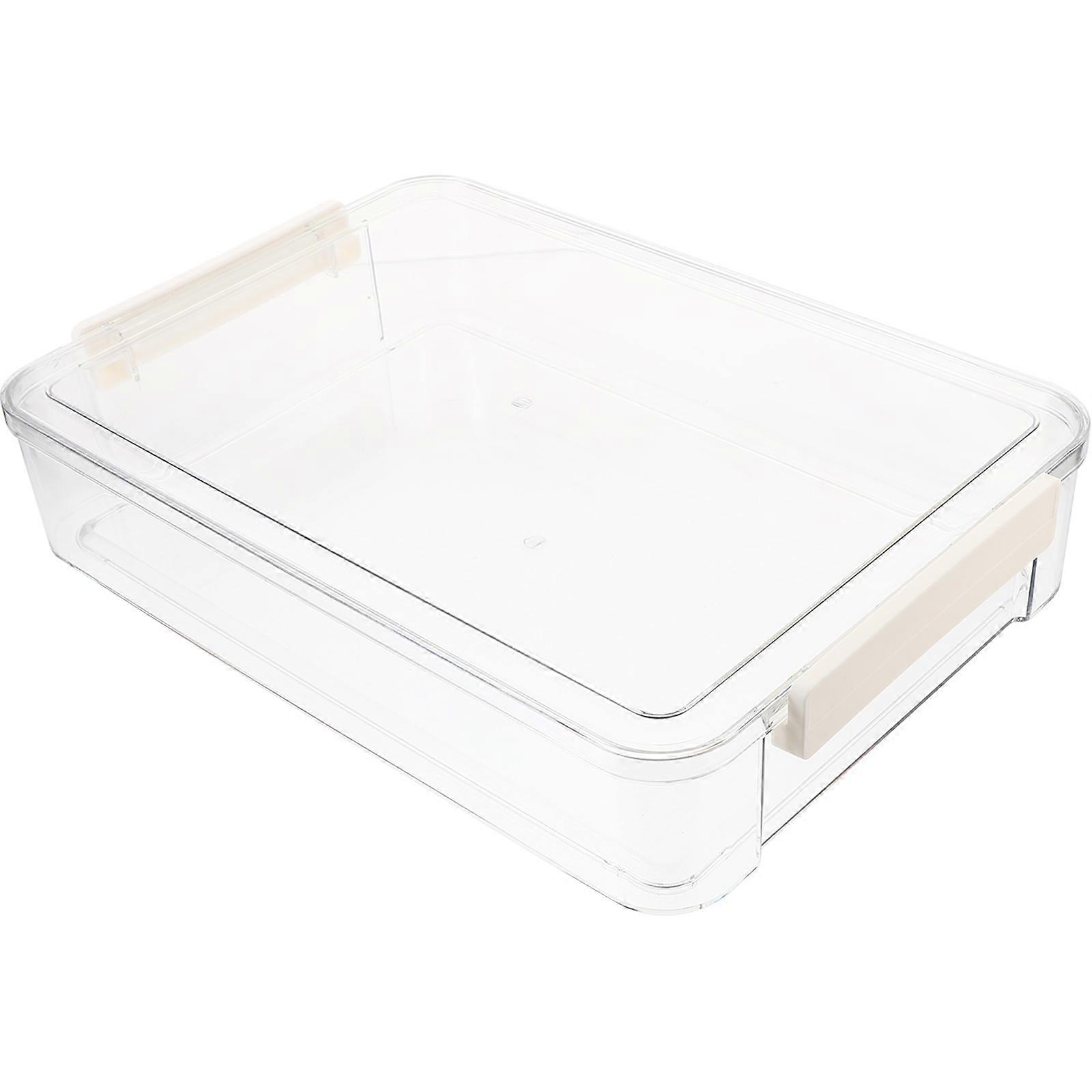 Clear Document Container File Box Home Organization A4 Certificate Storage Case 34.7x23.4x6.5cm PP Material Dustproof 1Pack