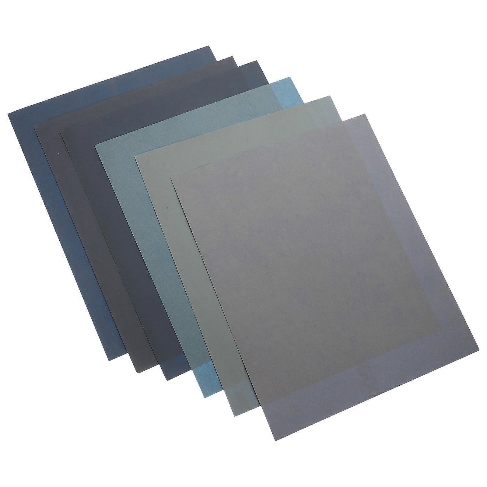 Grit Wet Dry Sandpaper Assorted Color 28x23cm Emery for Wood Metal Automotive Furniture Wet Sanding 6Pack