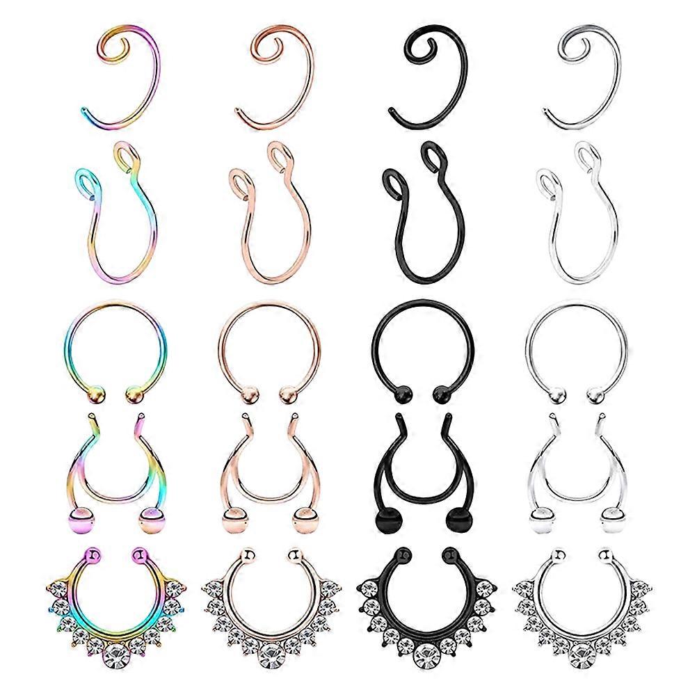 Stainless Steel Non Piercing Nose Cuff Clip Rings for Fashion Jewelry – Secure, Comfortable Wear for Parties and Events