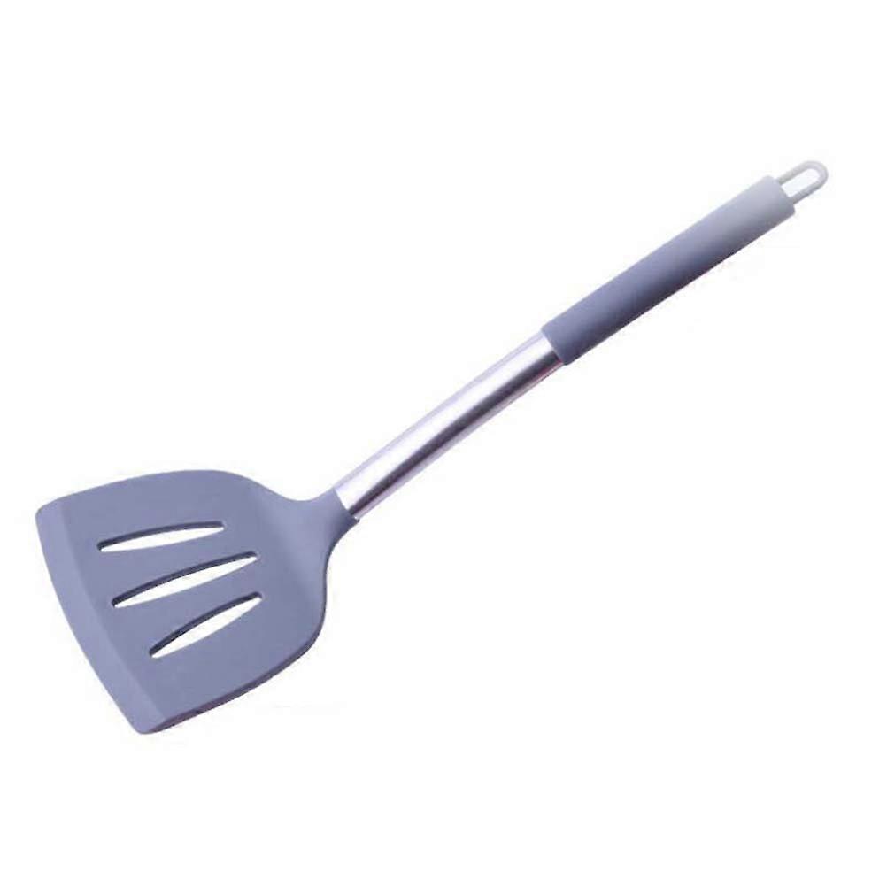 Silicone Turner Spatula Heat Resistant Non-Slip Kitchen Utensil for Home Cooks Grey 35.5*11.5CM 1Set